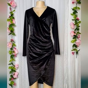 Midi Black Velvet dress